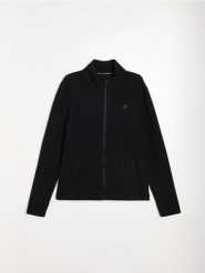 Sportowa bluza rozpinana ze stójką SNSY PERFORMANCE - czarny. Czarne bluzy bez kaptura męskie Sinsay, l. Za 59.99 zł.