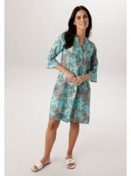 Aniston Sukienka w kolorze turkusowym rozmiar: 38. Niebieskie sukienki damskie Aniston, na co dzień, bez wzorów, z wiskozy, bez kołnierzyka, bez ramiączek, midi, proste. Za 173.99 zł.