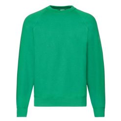 Męska Klasyczna Bluza Raglanowa. Zielone bluzy bez kaptura męskie Fruit of the Loom, l. Za 64.99 zł.