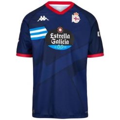 Koszulka wyjazdowa Deportivo La Corogne 2024/25. Niebieskie t-shirty sportowe męskie Kappa, bez ramiączek, do piłki nożnej. Za 412.00 zł.