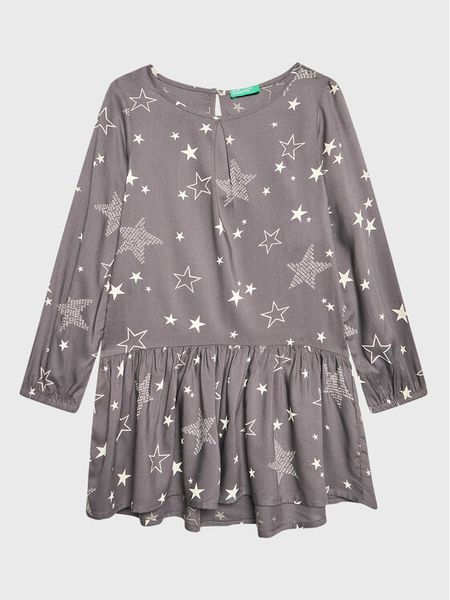 United Colors Of Benetton Sukienka codzienna 4C0PCV010 Szary Relaxed Fit. Szare sukienki dziewczęce United Colors Of Benetton, bez wzorów, z wiskozy, bez ramiączek. Za 139.99 zł.