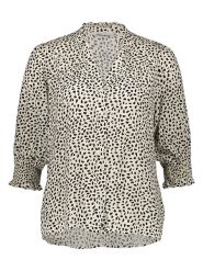 ONLY Bluzka w kolorze kremowo-czarnym rozmiar: XS. Brązowe bluzki damskie Only, xs, bez wzorów, z wiskozy, bez kołnierzyka, bez ramiączek. Za 82.99 zł.