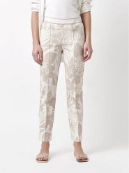 Rosner Spodnie materiałowe w kolorze kremowo-beżowym rozmiar: W40/L28. Brązowe spodnie materiałowe damskie Rosner, bez wzorów, z materiału. Za 208.99 zł.