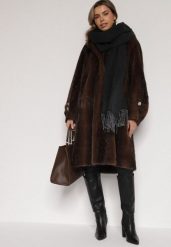 Czarny Klasyczny Szalik z Bawełny i Wiskozy z Frędzlami Vetilisa. Czarne szaliki i kominy damskie Born2be, bez wzorów, z bawełny. Za 39.99 zł.