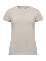 Clique New Classic-T Women T-shirt z bawełny, nowoczesny krój – Stone. Brązowe t-shirty damskie CLIQUE, l, bez wzorów, z bawełny, bez kołnierzyka. Za 104.58 zł.