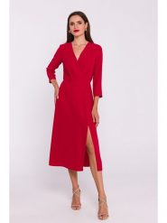 Stylove Sukienka w kolorze czerwonym rozmiar: XL. Czerwone sukienki damskie Stylove, xl, bez wzorów, bez kołnierzyka, bez ramiączek, midi. Za 315.50 zł.