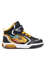 Geox Sneakersy J Inek Boy J669CA 014BC C0038 D Czarny. Czarne trampki i tenisówki chłopięce Geox, bez wzorów, ze skóry, bez zapięcia. Za 339.99 zł.
