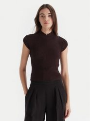TWINSET Bluzka 252TT3550 Brązowy Regular Fit. Brązowe bluzki damskie Twinset, xl, bez wzorów, z wiskozy, bez ramiączek. Za 529.99 zł.