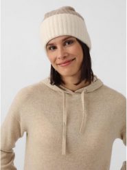 Zwillingsherz Kaszmirowa czapka beanie w kolorze beżowym rozmiar: onesize. Brązowe czapki zimowe damskie Zwillingsherz, z kaszmiru. Za 197.63 zł.