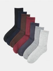 Skarpetki z bawełną 7 pack - wielobarwny. Skarpetki męskie Sinsay, bez wzorów, z bawełny. Za 22.99 zł.