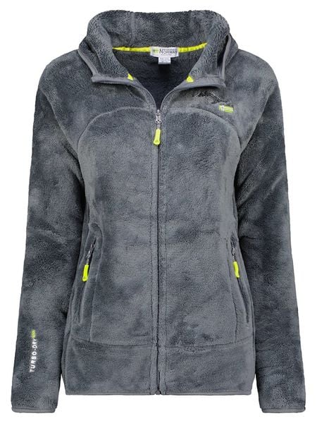 Geographical Norway Kurtka polarowa "Upalood" w kolorze ciemnoszarym rozmiar: XL. Szare kurtki damskie Geographical Norway, xl, bez wzorów, z polaru, bez kaptura. Za 113.10 zł.