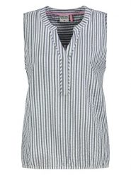 Sublevel Bluzka w kolorze błękitno-szarym rozmiar: L. Niebieskie bluzki damskie Sublevel, l, bez wzorów, z bawełny, bez kołnierzyka, bez ramiączek. Za 60.99 zł.