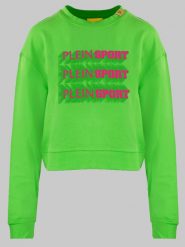Plein Sport Bluza w kolorze zielonym rozmiar: M. Zielone bluzy bez kaptura damskie Plein Sport, m, bez wzorów, bez ramiączek, bez kaptura. Za 215.21 zł.