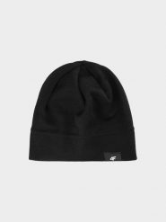4F Czapka z wełny Merino uniseks - czarna L/XL. Czarne czapki męskie 4f, bez wzorów, z wełny, klasyczne. W wyprzedaży za 29.99 zł.