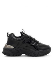 DeeZee Sneakersy TS5227K-10 Czarny. Czarne buty sportowe dziewczęce DeeZee, bez wzorów, z materiału, bez zapięcia. Za 99.99 zł.