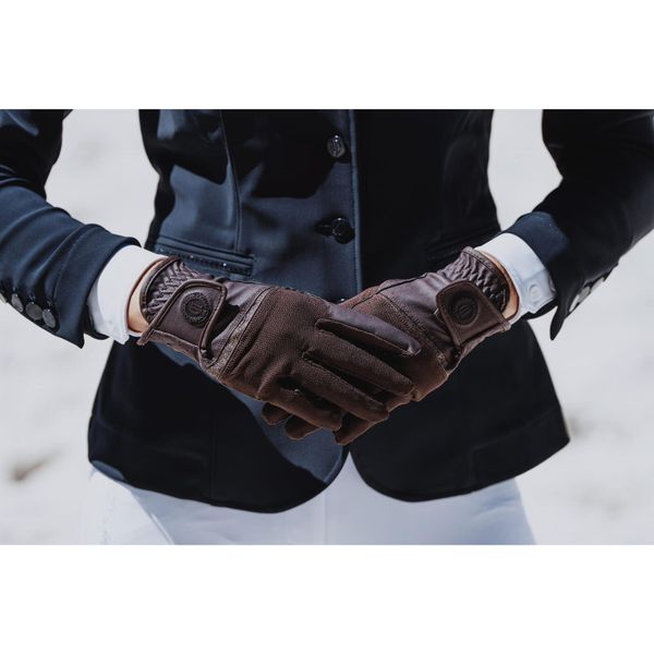 Rękawiczki jeździeckiej JD ATTACK Celestia. Brązowe rękawiczki dziecięce JD ATTACK, bez ramiączek. Za 129.00 zł.