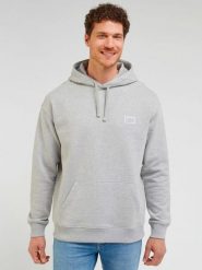 LEE MĘSKA BLUZA CORE LOOSE HOODIE SHARP GREY MELE 112341676 L84W011720. Szare bluzy bez kaptura męskie Lee, l. Za 199.99 zł.