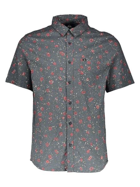Quiksilver Koszula "Mellow Fuzz" - Regular fit - w kolorze antracytowym rozmiar: M. Czarne koszule męskie Quiksilver, m, bez wzorów, bez kołnierzyka, bez ramiączek. Za 130.35 zł.