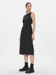 Tommy Jeans Sukienka koktajlowa Tjw Open Back Cotton Midi Dress DW0DW17431 Czarny Slim Fit. Czarne sukienki damskie Tommy Jeans, xl, bez wzorów, z bawełny, wizytowe, bez kołnierzyka, bez ramiączek, midi. Za 309.99 zł.