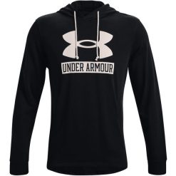Bluza z kapturem Under Armour Rival Logo, Mężczyźni. Białe bluzy sportowe męskie Under Armour, bez wzorów, z bawełny, sportowe, bez kołnierzyka, bez ramiączek. Za 390.00 zł.