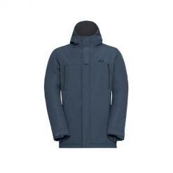 Kurtka trekkingowa męska Jack Wolfskin A65021C0539. Szare kurtki męskie Jack Wolfskin, na zimę, l, bez wzorów, z materiału, eleganckie, z kapturem. Za 1,099.00 zł.