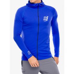 Bluza z kapturem męska Compressport 3D Thermo Seamless Hoodie Zip. Niebieskie bluzy z kapturem męskie Compressport, m. Za 471.99 zł.
