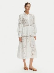 Iconique Sukienka letnia Joanna IC26-008 Biały Regular Fit. Białe sukienki damskie Iconique, na lato, m, bez wzorów, z bawełny, bez kołnierzyka, bez ramiączek. Za 599.99 zł.