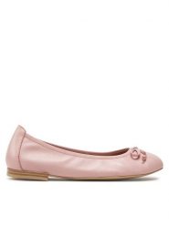 Caprice Baleriny 9-22102-42 Różowy. Czerwone baleriny damskie Caprice, bez wzorów, ze skóry, bez obcasa. Za 162.99 zł.