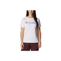 Columbia Sun Trek W Graphic Tee, damski t-shirt. Białe t-shirty damskie Columbia, s, bez wzorów, z bawełny, bez kołnierzyka. Za 109.99 zł.