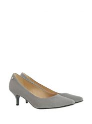 BOSCCOLO Skórzane czółenka w kolorze szarym rozmiar: 38. Szare czółenka damskie Bosccolo, bez wzorów, ze skóry, bez obcasa, na szpilce. Za 228.76 zł.