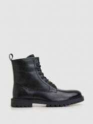 Pepe Jeans FOOTWEAR Skórzane botki "Trucker" w kolorze czarnym rozmiar: 40. Czarne buty zimowe męskie Pepe Jeans FOOTWEAR, z jeansu, bez zapięcia. Za 333.81 zł.
