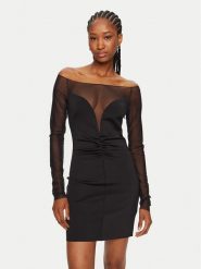 PINKO Sukienka koktajlowa Angres 103889 A208 Czarny Regular Fit. Czarne sukienki damskie Pinko, bez wzorów, z syntetyku, wizytowe, bez kołnierzyka, bez ramiączek. Za 639.99 zł.