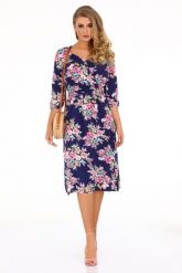 Zwiewna Sukienka w Kwiaty z Kopertowym Dekoltem. Sukienki damskie Merribel, m, bez wzorów, z materiału, wizytowe, bez kołnierzyka, bez ramiączek, kopertowe. Za 107.90 zł.