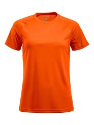 Clique Premium Active-T Women koszulka funkcyjna – visibility orange. Brązowe bluzki sportowe damskie CLIQUE, m, bez kołnierzyka, bez ramiączek. Za 124.79 zł.