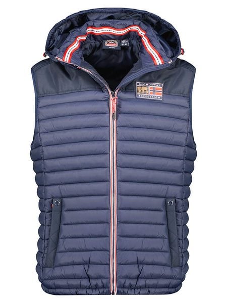 Geographical Norway Kamizelka pikowana "Vadalmo" w kolorze granatowym rozmiar: M. Niebieskie kamizelki męskie Geographical Norway, m. Za 187.96 zł.
