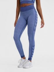 Damskie legginsy Hummel MT Shine Seamless. Niebieskie legginsy damskie HUMMEL, xs, bez wzorów, z materiału. Za 252.50 zł.
