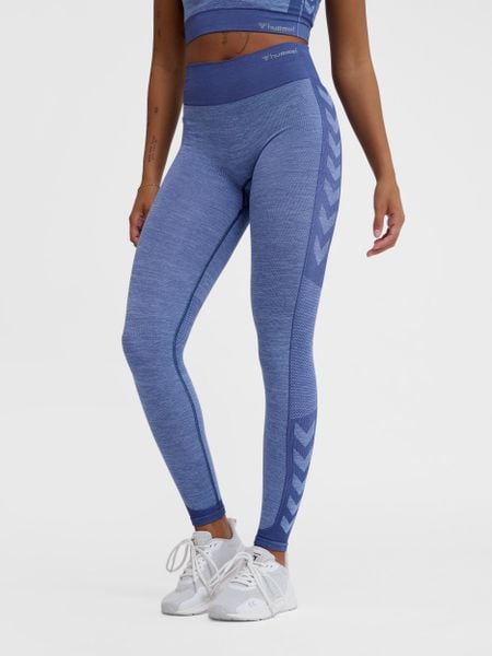 Damskie legginsy Hummel MT Shine Seamless. Niebieskie legginsy damskie HUMMEL, xs, bez wzorów, z materiału. Za 216.00 zł.