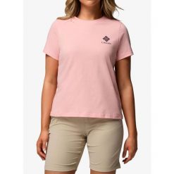 Koszulka damska Columbia Rolling Bend Graphic. Czerwone bluzki damskie Columbia, bez wzorów, bez kołnierzyka. Za 91.29 zł.