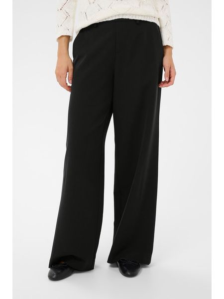 Kaffe Spodnie w kolorze czarnym rozmiar: 42. Czarne spodnie materiałowe damskie Kaffe, bez wzorów, z materiału. Za 104.99 zł.