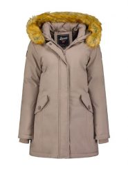 Geographical Norway Parka "Dinasty" w kolorze szarobrązowym rozmiar: M. Brązowe parki damskie Geographical Norway, m, bez wzorów. Za 312.58 zł.