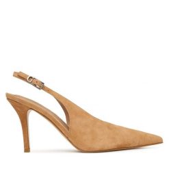 Szpilki Guess. Brązowe szpilki Guess, z aplikacjami, bez obcasa. Za 639.99 zł.