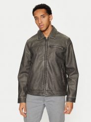 Brave Soul Kurtka z imitacji skóry MJK-DIVISIONPU Szary Regular Fit. Szare kurtki męskie Brave Soul, l, bez wzorów, ze skóry, bez kaptura. Za 279.99 zł.