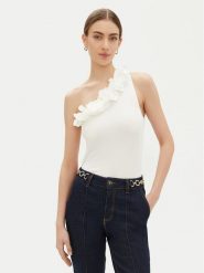 Fracomina Top FR25ST2018J46301 Écru Regular Fit. Topy damskie Fracomina, m, bez wzorów, z syntetyku, bez kołnierzyka. Za 179.99 zł.