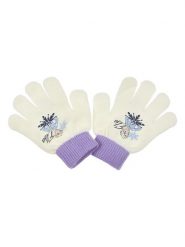 Disney Frozen Rękawiczki "Kraina lodu" w kolorze kremowo-fioletowym rozmiar: onesize. Brązowe rękawiczki dziecięce Disney Frozen, ze splotem, bez ramiączek. Za 25.95 zł.