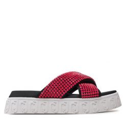Klapki Liu Jo. Czerwone klapki damskie Liu Jo, bez wzorów, bez obcasa. Za 399.99 zł.
