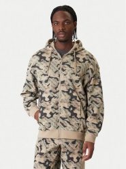 Guess Bluza Z6RQ04 K9YI1 Beżowy Regular Fit. Brązowe bluzy bez kaptura męskie Guess, m, z bawełny. Za 439.99 zł.