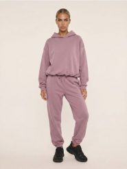 Bluza hoodie o fasonie bombki z bawełną Active - różowy. Czerwone bluzy sportowe damskie Sinsay, l, bez wzorów, z bawełny, bez ramiączek, bez kaptura. Za 49.99 zł.