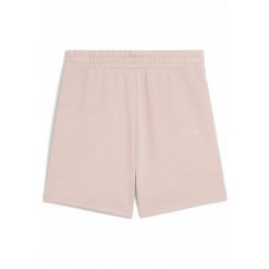 Damskie szorty z wysokim stanem i małym logo No.1 ESS 5'' PUMA Rose Quartz Pink. Czerwone spodenki sportowe damskie Puma, bez wzorów, eleganckie, z podwyższonym stanem. W wyprzedaży za 99.00 zł.