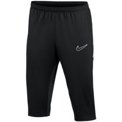 Spodnie męskie Nike Dri Fit Academy 25 3/4. Czarne spodnie materiałowe męskie Nike, bez wzorów, z poliesteru. Za 108.99 zł.