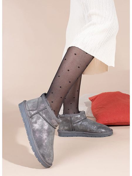 Gooce Skórzane botki zimowe "Mindy" w kolorze szarym rozmiar: 36. Szare botki damskie Gooce, na zimę, ze skóry, bez obcasa, bez zapięcia. Za 178.79 zł.